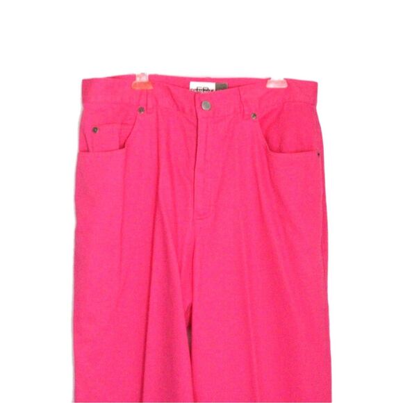 Evan Picone Twill Pants Straight Leg Pink High Waist 5 Pocket Size 10 NWT - Picture 3 of 13